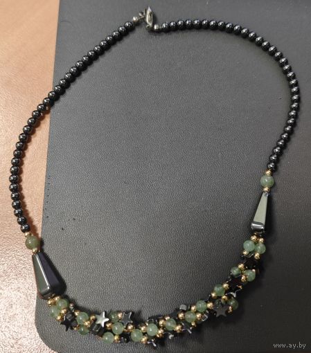 Советское Ожерелье на шею из природного камня 40см
