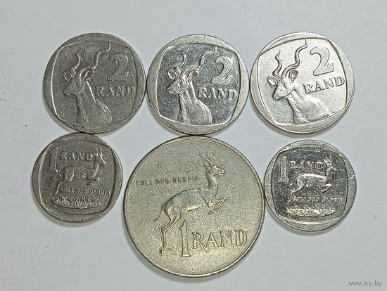 ЮАР 2 ранда 1991 , 2000 , 2003 и 1 ранд 1977 , 1997 , 2015 года .