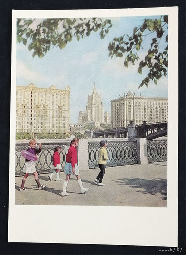 Москва. Набережная Тараса Шевченко. Виды. 1968 год. Чистая #0277-V1P139