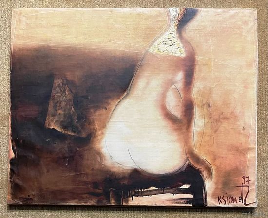 Ксендзов А.П Каталожная работа "Ню", 1997г. Холст, масло. Размер 80х100 см.