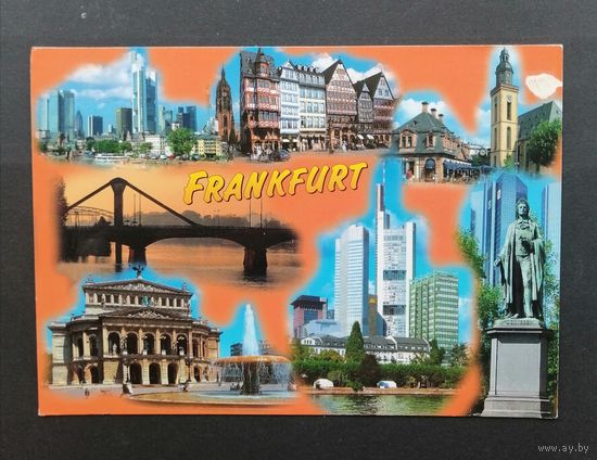 Открытка прошедшая почту. Германия. Frankfurt