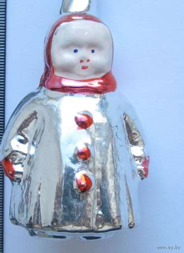 Новогодние игрушки Малыш в шубке амальгама