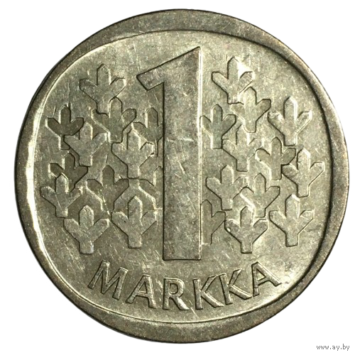 Финляндия 1 марка, 1966 (серебро)