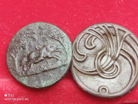 Филобунистам,Две пуги 19 века,с охотничьих костюмов,для пополнения коллекции