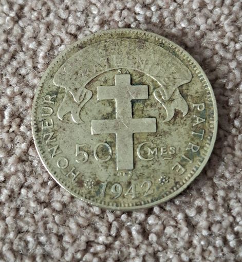 Французская Экваториальная Африка 50 сантимов, 1942