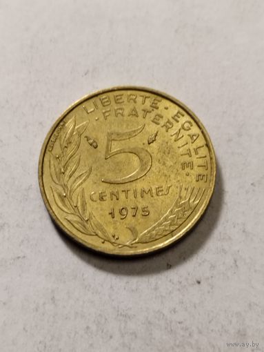 Франция 5 сантим 1975