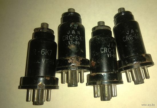 Лендлиз: армейские радиолампы USA: RCA JAN CRC-6K7, RCA JAN CRC-6F5, KEN-RAD JAN CKR-6K7