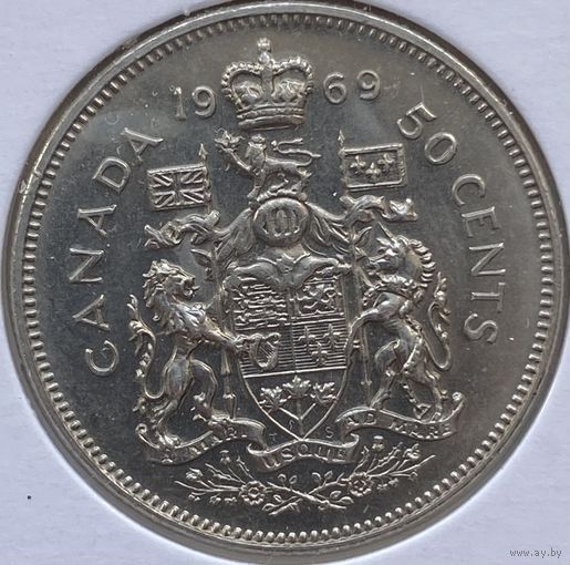 Канада 50 центов 1969 г. В холдере
