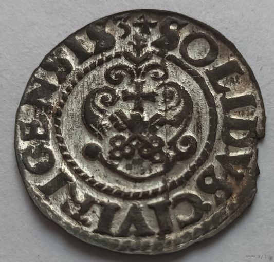 Рыжскi Кiрмаш! Посмертный Солид 1634, Рига, Густав Адольф. Без обращения, пореже