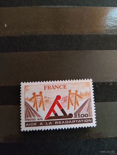 1978 Франция медицина помощь выздоравливающим клей MNH** выпускалась одиночкой 3-13