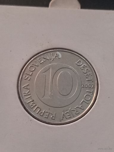 Словения 10 толаров 2002 г.