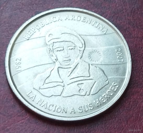 Аргентина 2 песо, 2007 25 лет оккупации Фолклендских островов