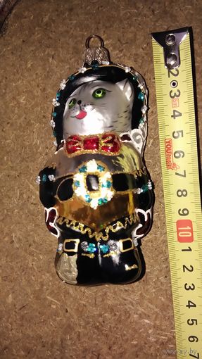Елочная игрушка Кот в сапогах. Дырка