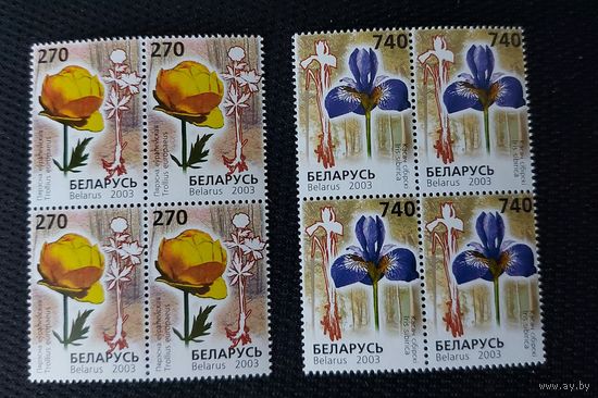 Беларусь 2003  Красная книга.Цветы(кварты)