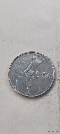 Италия 50 лир 1981
