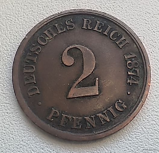 Германия 2 пфеннига, 1874 А  4-4-6