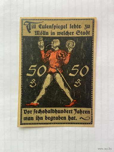 50 пфенигов (нотгельды) Германия г.Мёльн -1402
