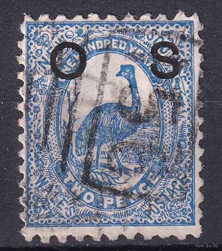 81.Aust. Великобритания. Австралийские штаты. Новый Южный Уэльс. Эму. Стандарт. Служебные. 1888 г. 2p. Mi.#24.
