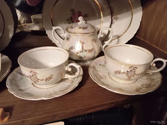 Две ЧАЙНЫЕ ПАРЫ Германия 2 чашки 2 блюдца