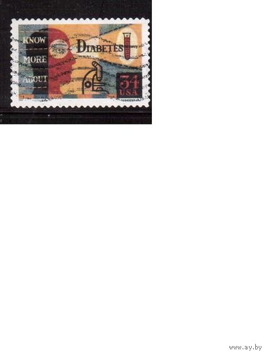 США-2001 (Мих.3443) , гаш., Медицина, Диабет(одиночка)