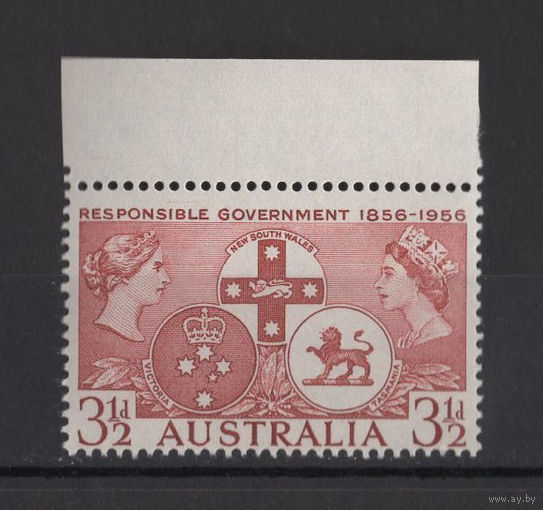 Австралия /Australia 1956** 100 лет правления в Новом Южном Уэльсе, Виктории и Тасмании. Королева Виктория и Елизавета II  Mi#262