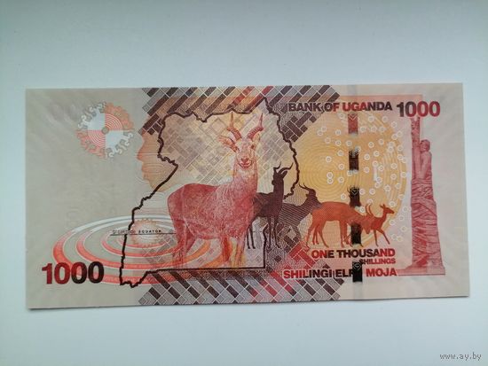 Уганда 1000 UNC c рубля
