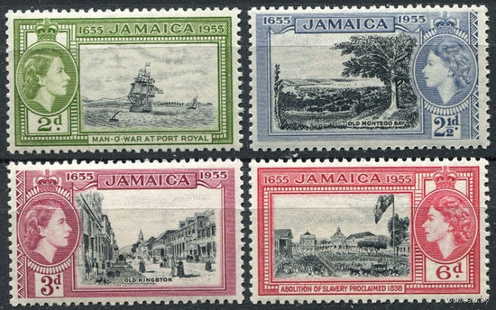 Ямайка 1955** 300 лет с Британией, серия 4 марки (SG 155-158)