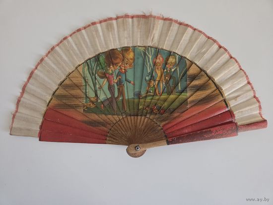 Винтажный складной веер. Испания. 1960/1970-ые года