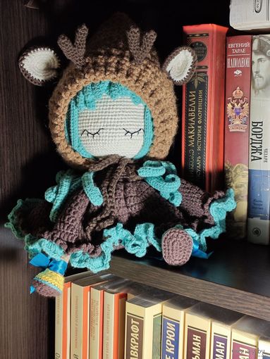 Амигуруми вязаная кукла "Девочка-Олень" интерьер ручная работа handmade кукла