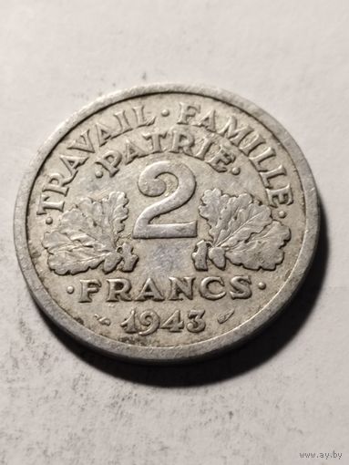 Франция 2 франка 1943