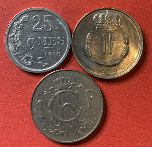 Люксембург 3 монеты