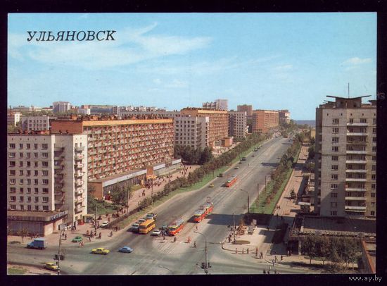 1987 год Ульяновск Улица Минаева Трамвай