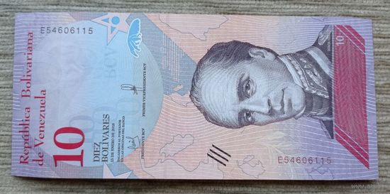 Werty71 Венесуэла 10 боливаров 2018 UNC банкнота лягушка