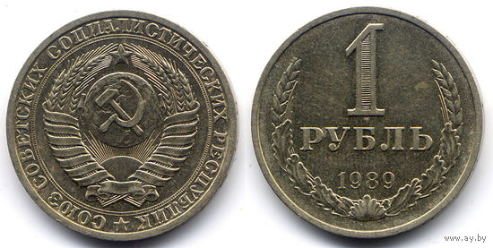 Рубль 1989, СССР