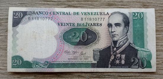 Werty71 Венесуэла 20 боливаров 1987 банкнота Корабль