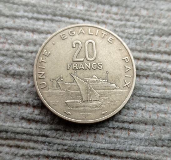 Werty71 Джибути 20 франков 1982 Корабль