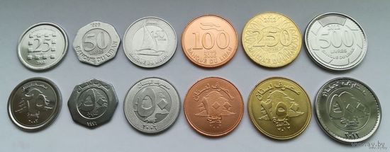 Ливан. набор 6 монет 25, 50, 50, 100, 250, 500 ливров 1996 - 2012 год