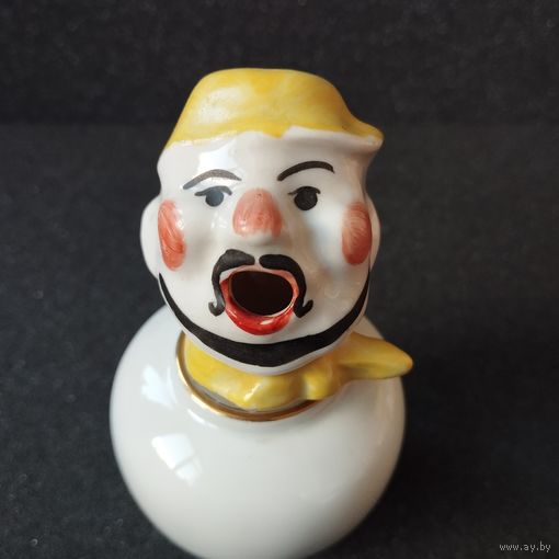 Пробка голова Клоуна (мужчины), фарфор. СССР