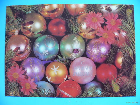 Крукцо Б.(фото), С Новым годом! 1989, чистая.