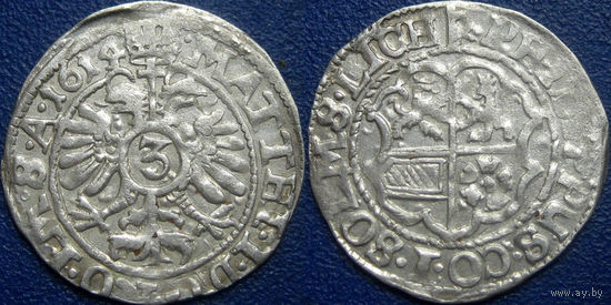 Сольмс-Лих, 3 крейцера 1614 года.