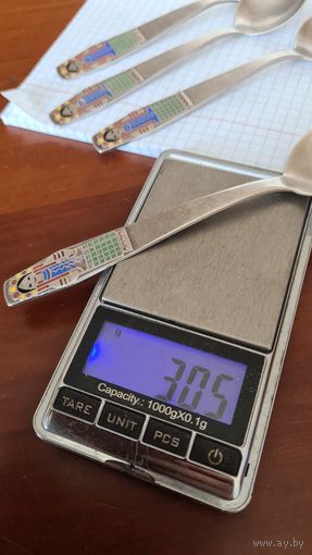 С 1 РУБЛЯ ! ЛОЖКА  четвёртая из набора СССР СЕРЕБРО 30,5 гр. 916 проба ЭМАЛЬ ДЕВУШКА ДЕВОЧКА  ДЕТИ  ТАНЦЫ