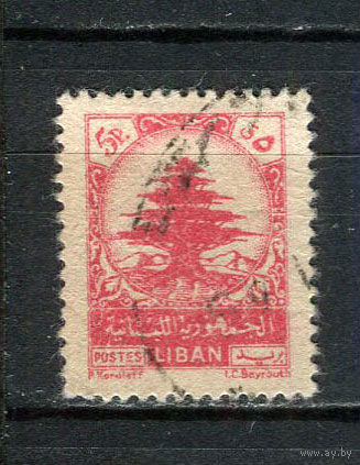Ливан - 1948 - Дерево 5Pia - [Mi.386] - 1 марка. Гашеная.  (LOT DN32)