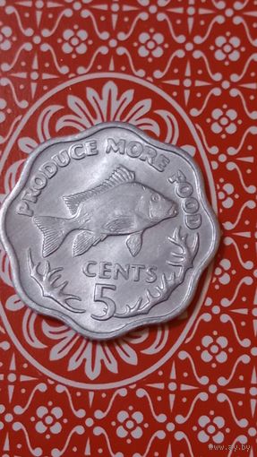 Сейшельские острова 5 центов 1977 ФАО рыба