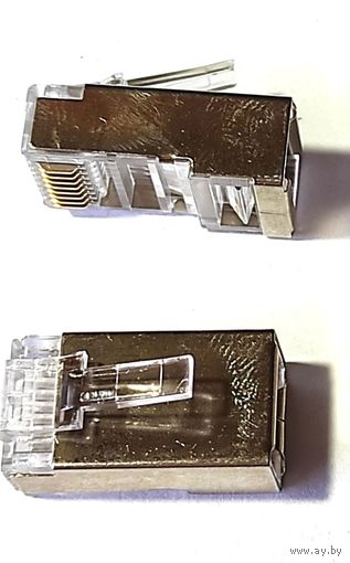 Коннектор 8Р8С с экраном, 2 штуки