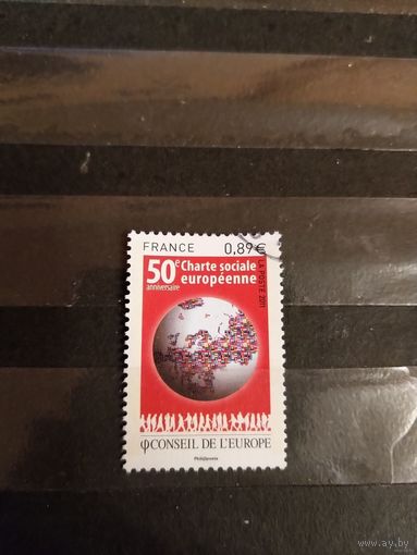2011 Франция служебная марка Совета Европы выпускалась одиночкой (4-9)
