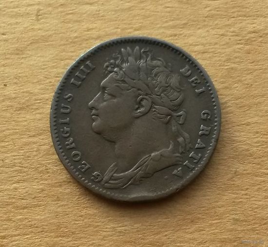 Великобритания, фартинг 1821 г., Георг IV (1820-1830)