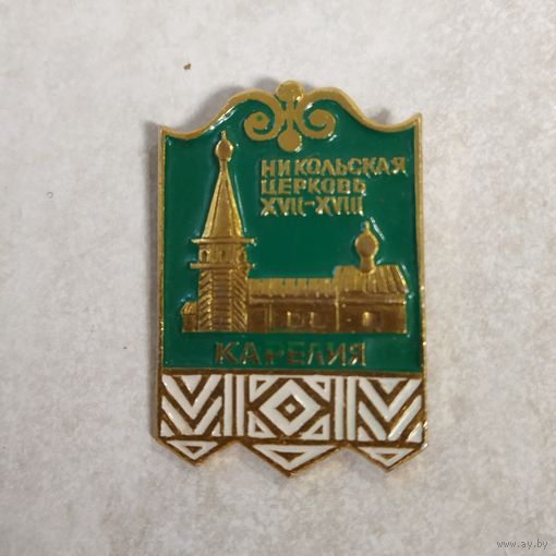 Значок. Никольская церковь. 17 - 18 в. Карелия