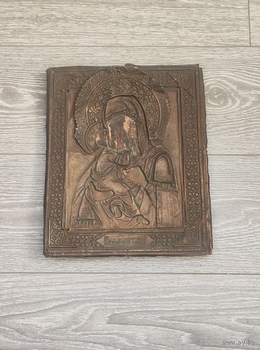 Богородица Владимирская в окладе 19 век Размер 26,5-22,5 см Много лотов с рубля