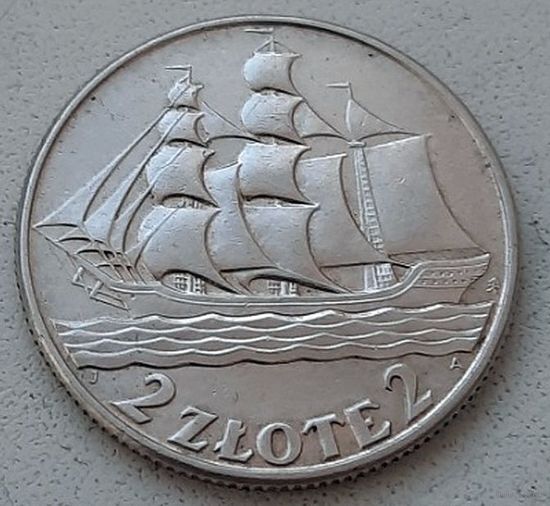 2 злотых, Польша 1936 г.