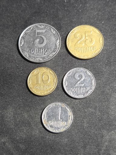 Украина 1,2,5,10,25 копеек 2006